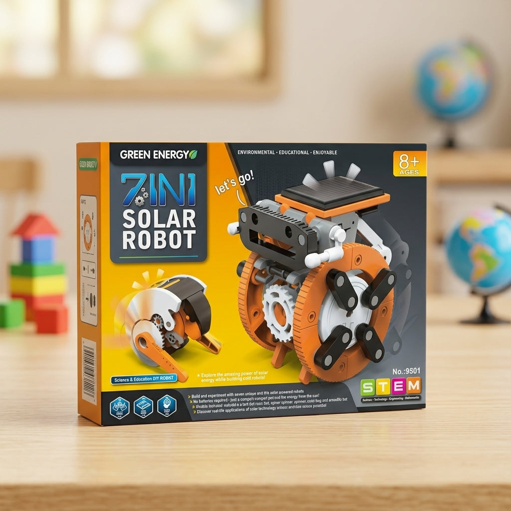 7-in-1 Solar Robot Building Kit – STEM Science Toy
