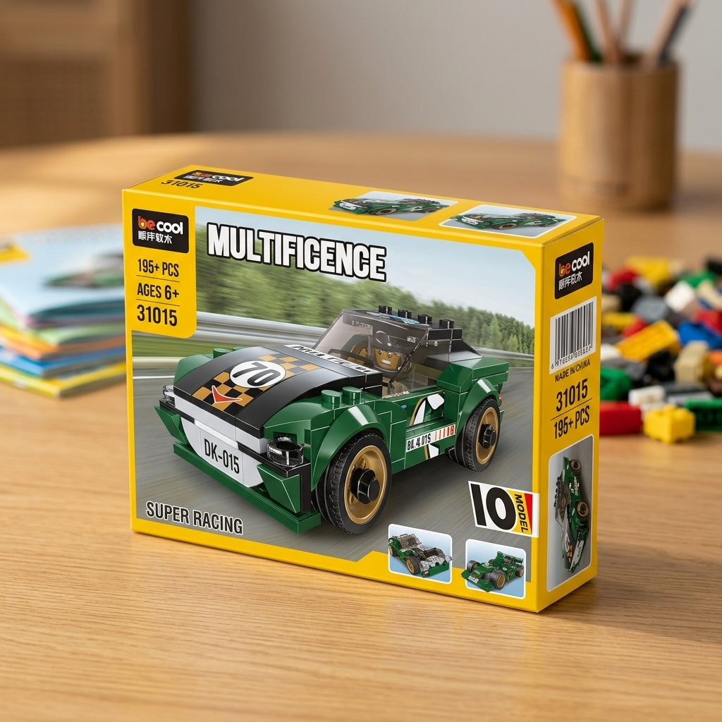 Super Racing Car Building Set – 195+ Pieces