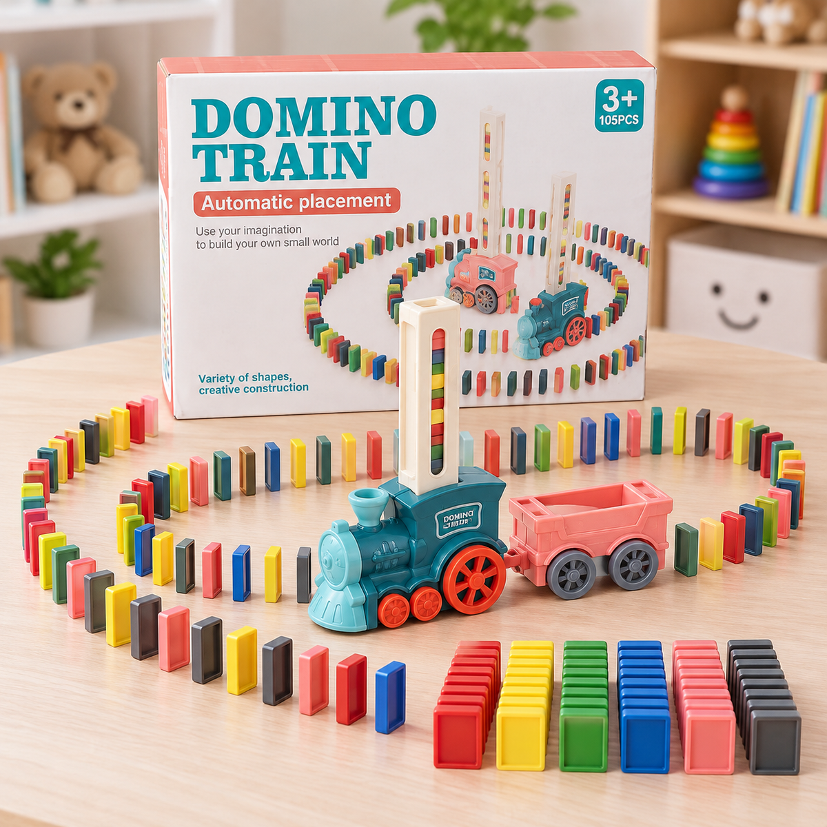 105-Piece Automatic Domino Train Set