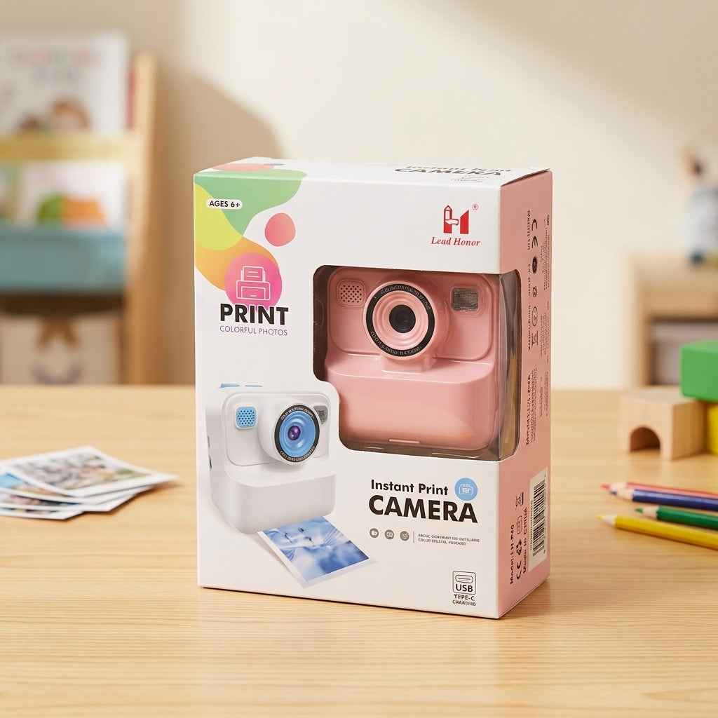 Kids’ Instant Print Camera – Rechargeable Digital Camera