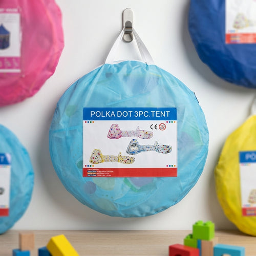 3-Piece Polka Dot Kids Play Tent