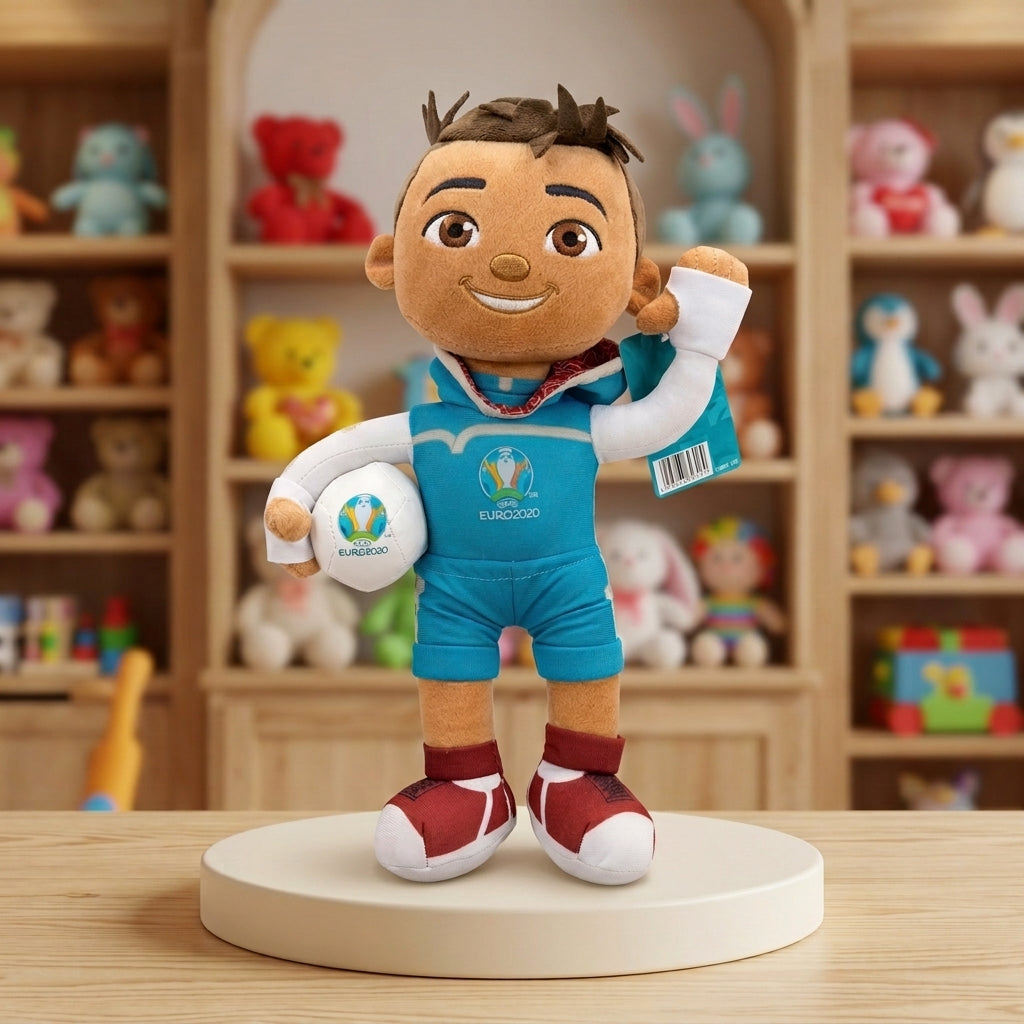 UEFA EURO 2020 Football Player Plush Toy with Ball